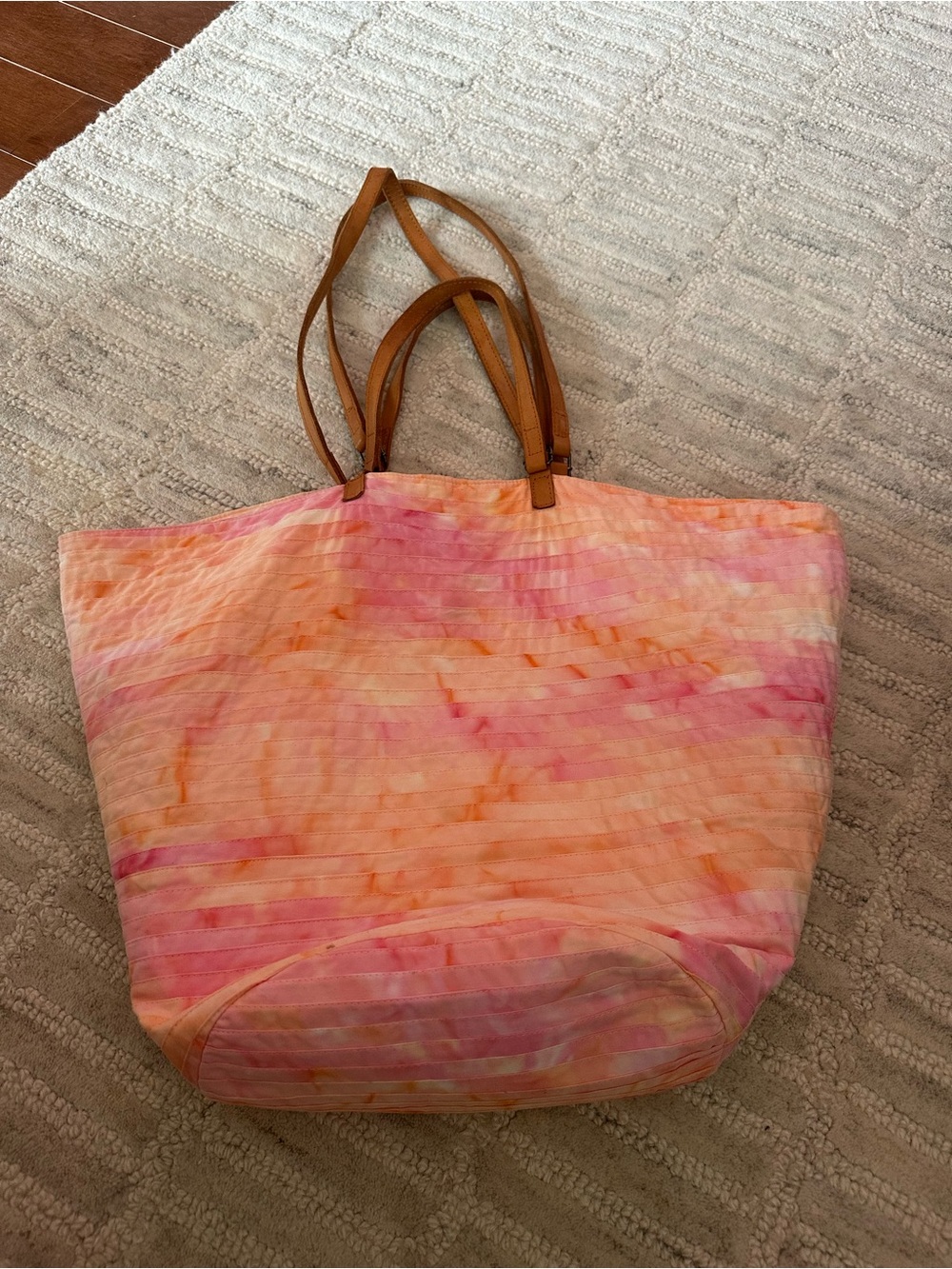 BEACHGOLD Tie-Dye Canvas Beach Tote Bag